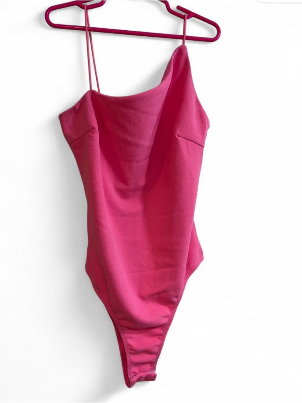 Princess Polly Hot Pink One-Piece Swimsuit with Spaghetti Straps